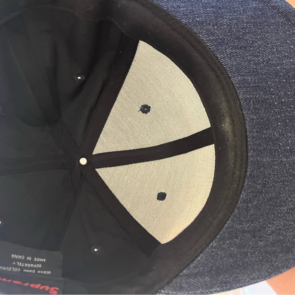 Supreme Dark Blue Hat with Red Logo NWOT - Picture 8 of 11